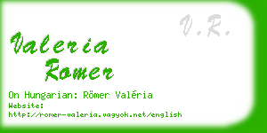 valeria romer business card